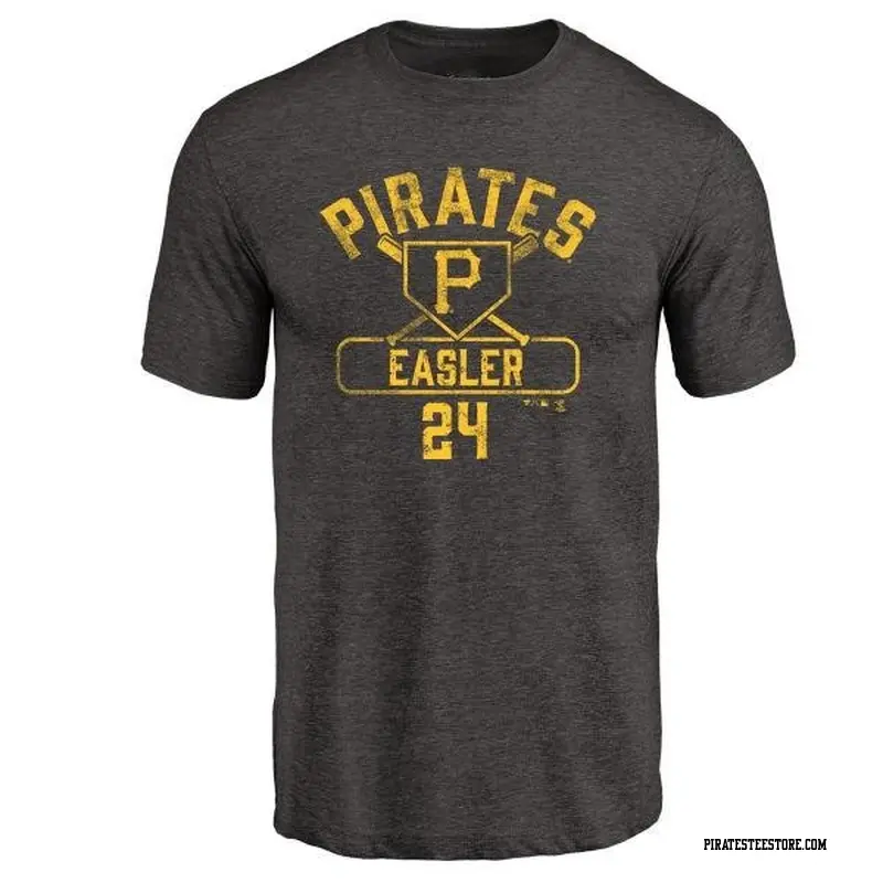 Men's Pittsburgh Pirates ＃24 Mike Easler Black Branded Base Runner T-Shirt