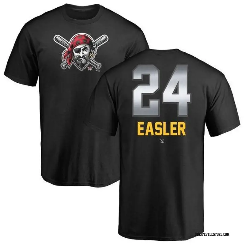 Men's Pittsburgh Pirates ＃24 Mike Easler Black Branded Midnight Mascot T-Shirt