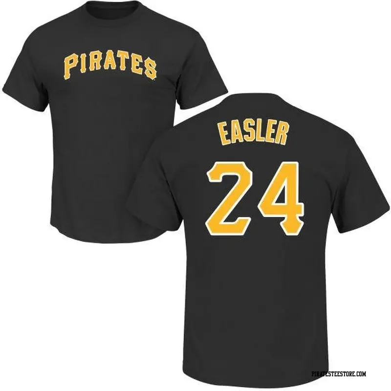 Men's Pittsburgh Pirates ＃24 Mike Easler Black Roster Name & Number T-Shirt